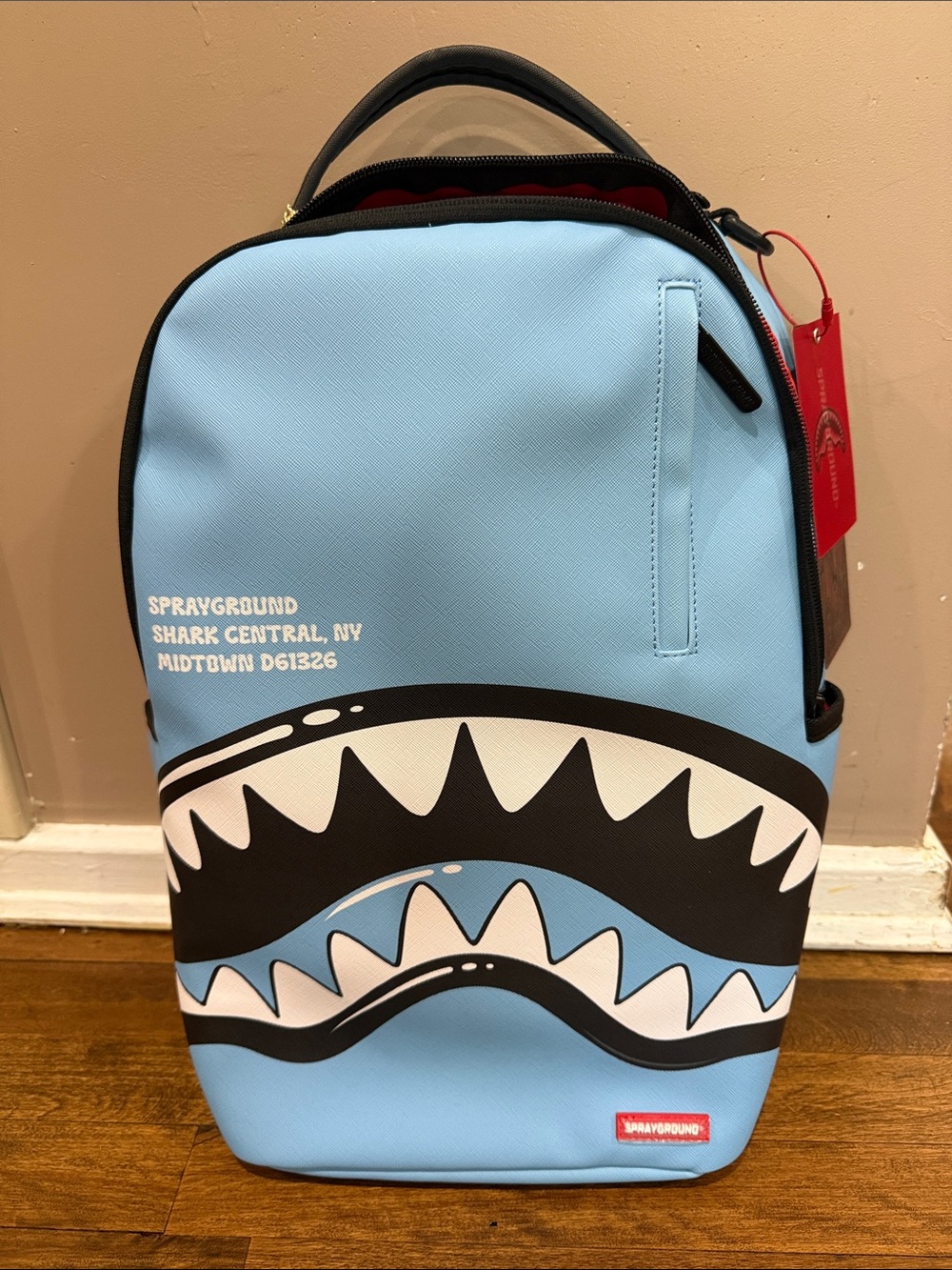 Sprayground Light Blue Shark Mouth Backpack